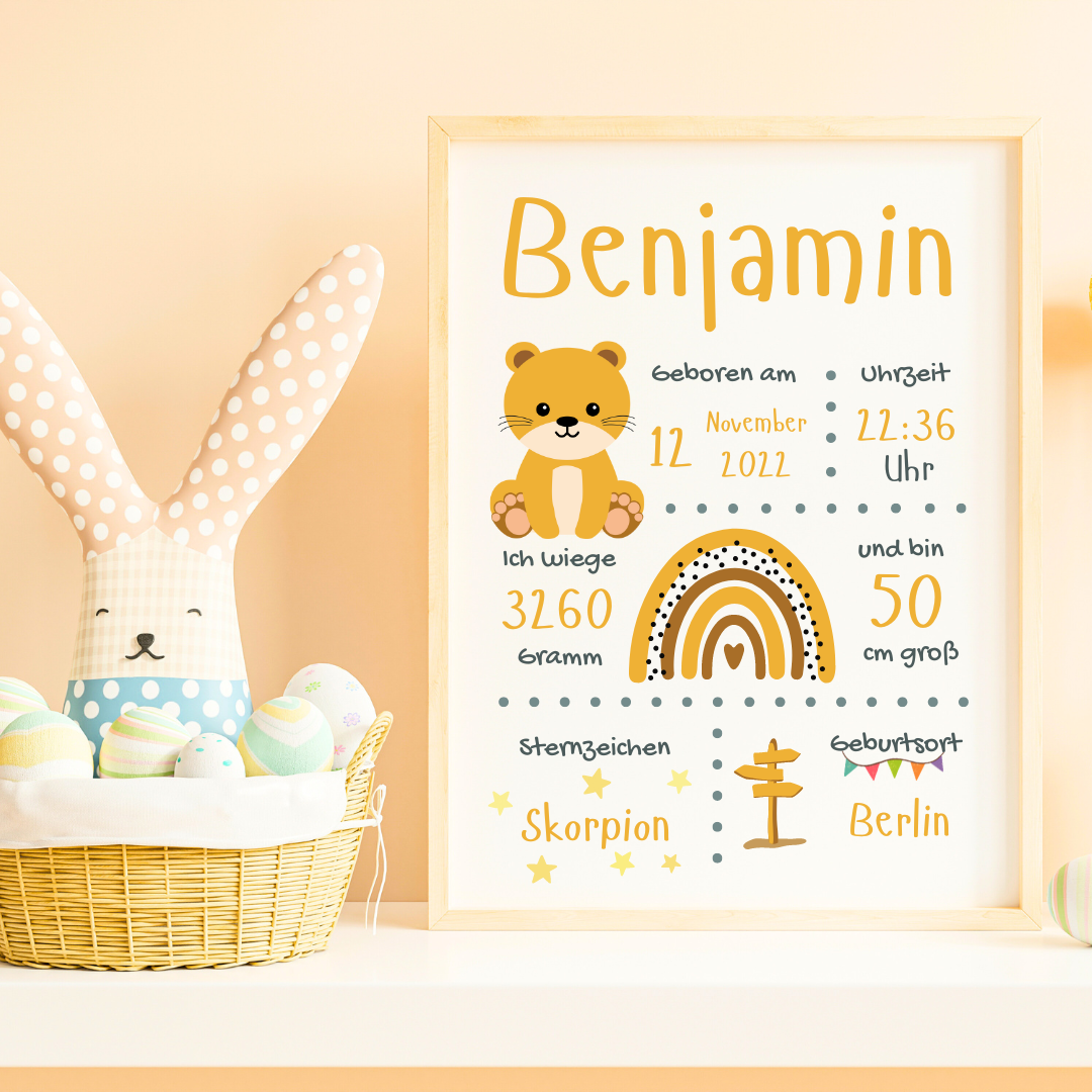 Babyposter Bunte Tierwelt