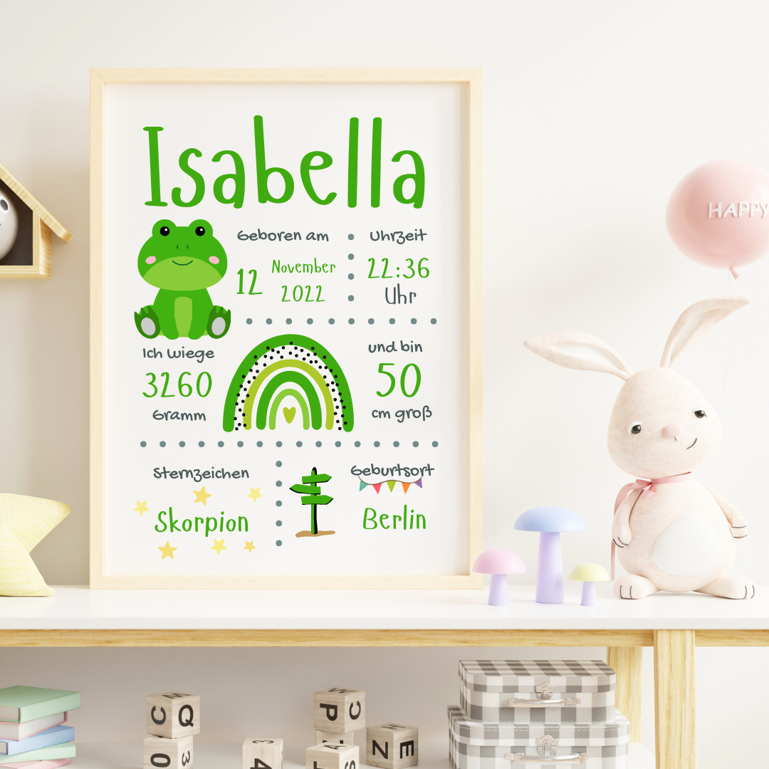 Babyposter Bunte Tierwelt