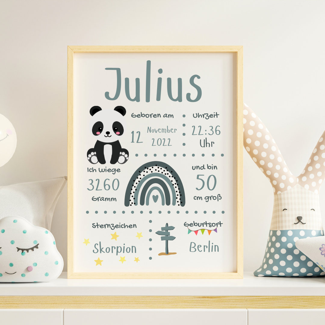 Babyposter Bunte Tierwelt